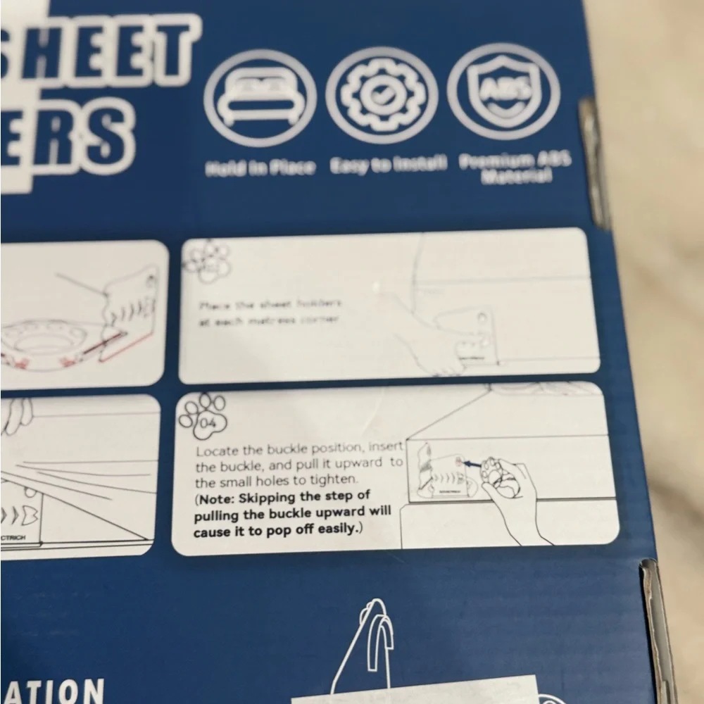 Blue Bed Sheet Holders
